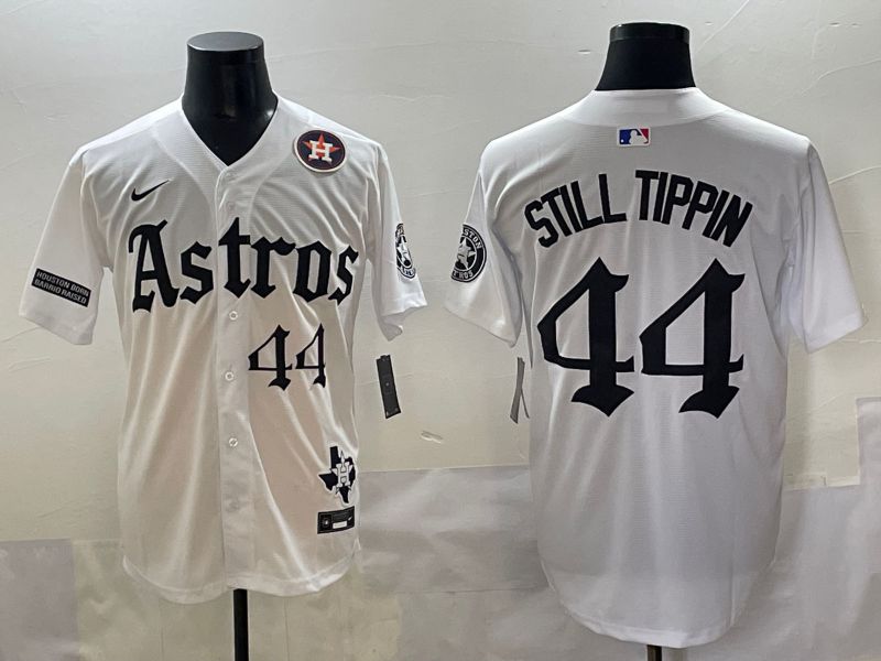 Men 2025 Houston Astros #44 Still Tippin White Five generations Joint Name Nike MLB Jersey style 8->houston astros->MLB Jersey